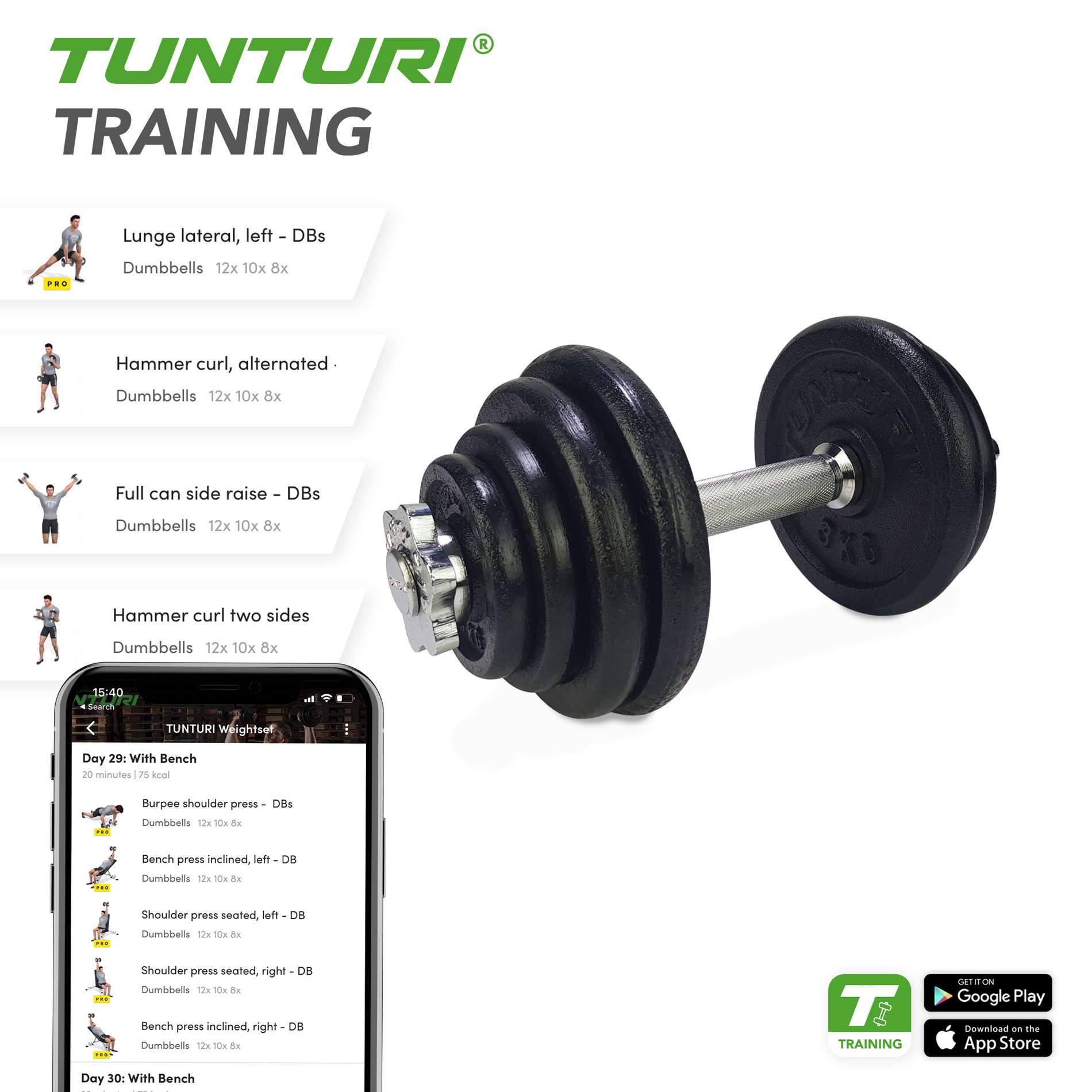 Hantel-TUNTURI-Dumbbell-Set-15kg-screw-6