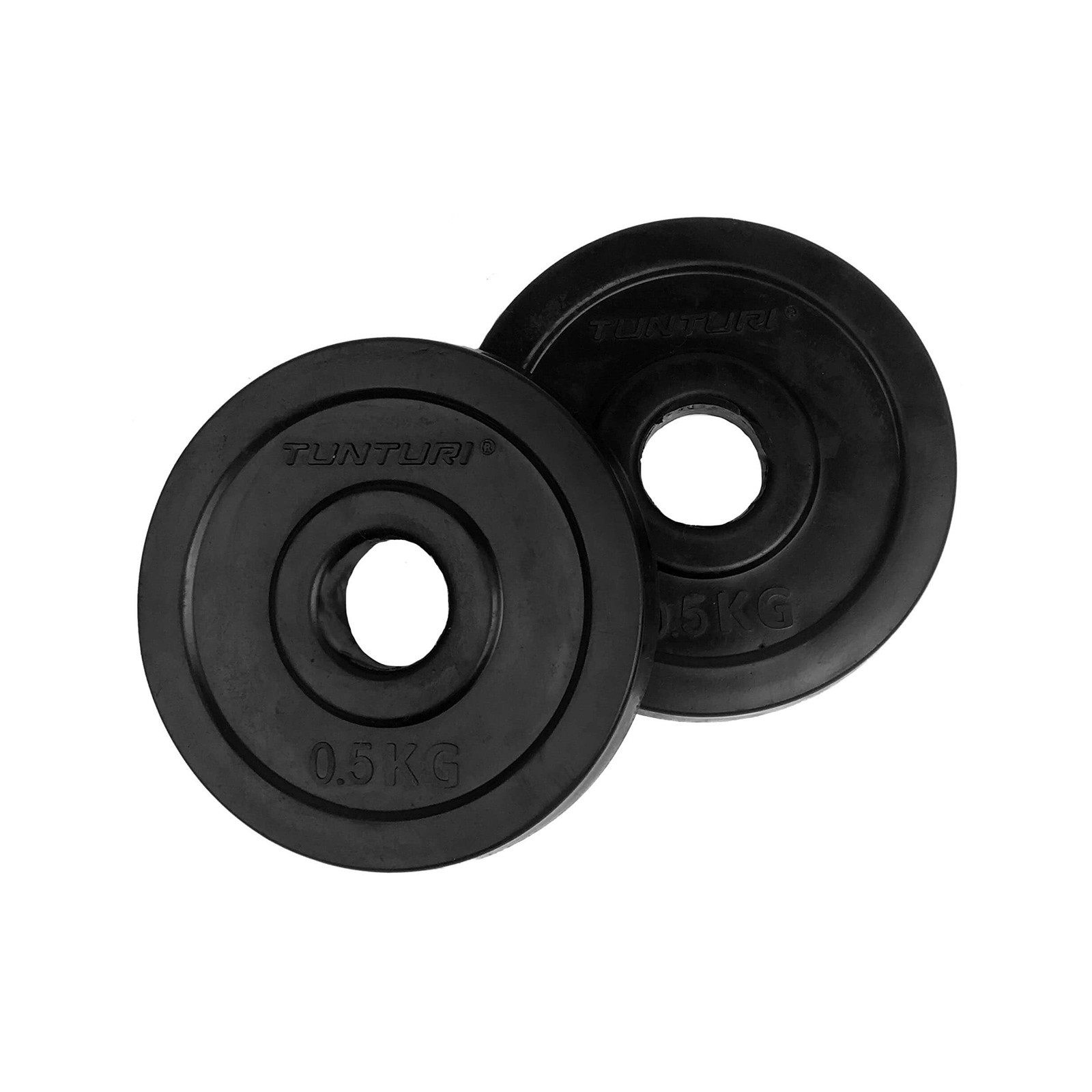 Kummist-raskuskettad-TUNTURI-Rubber-Plates-0.5kg-paar-1