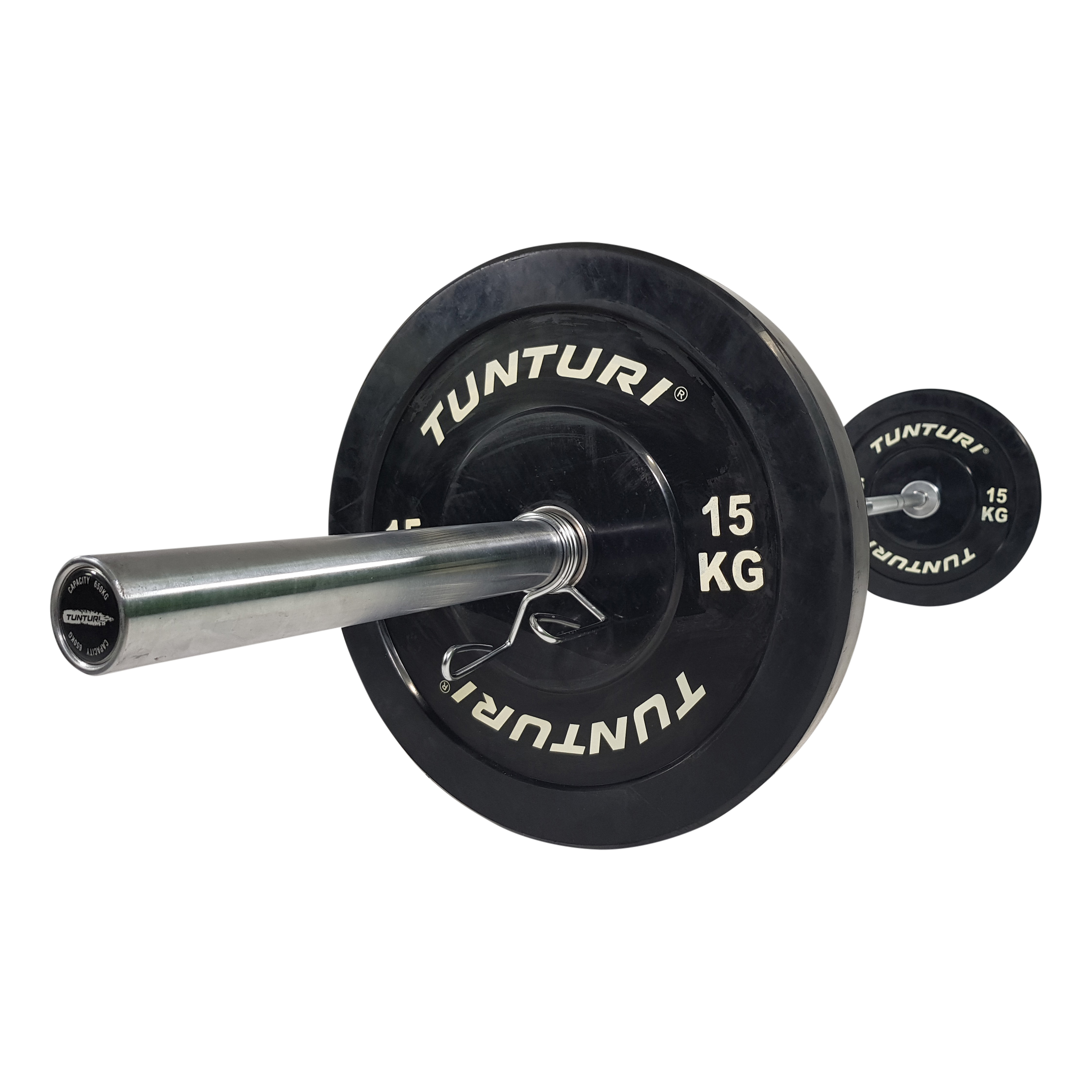 Raskusketas-Tunturi-Training-Bumper-Plate-15-kg-Black-4