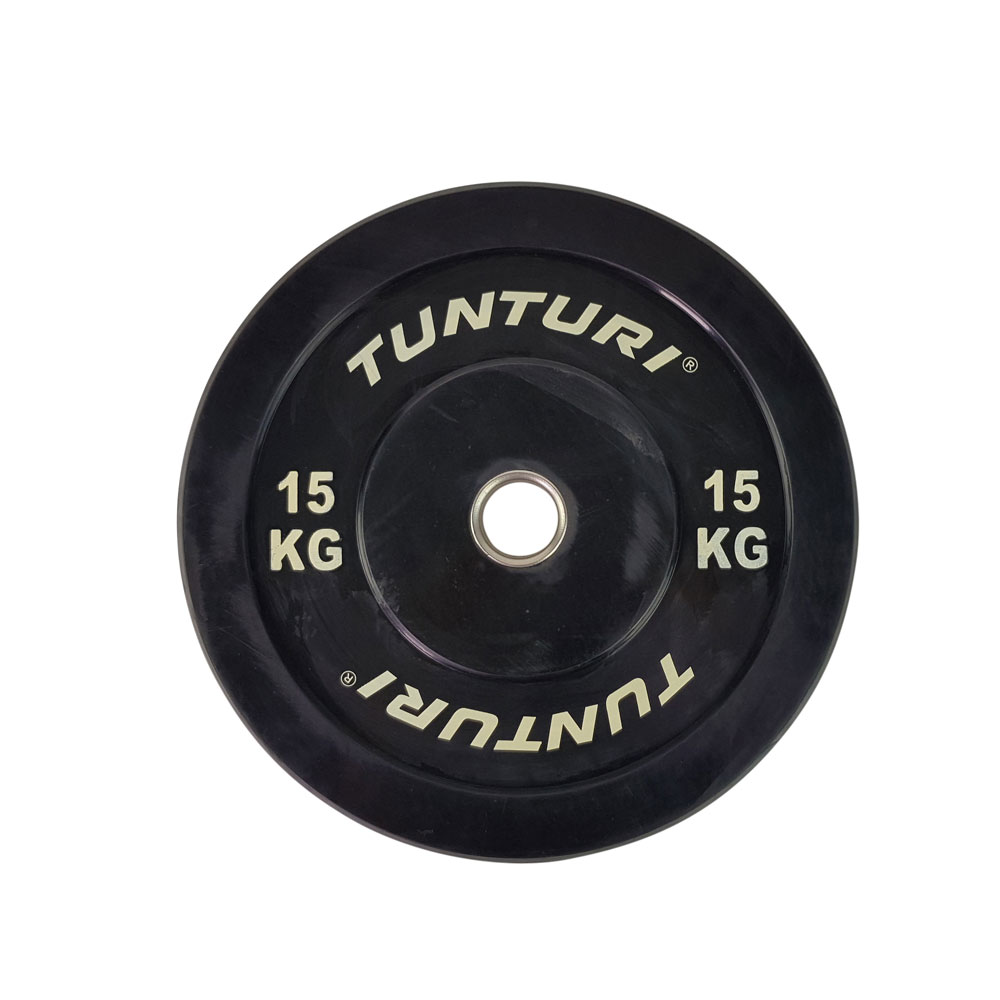 Raskusketas-Tunturi-Training-Bumper-Plate-15-kg-Black