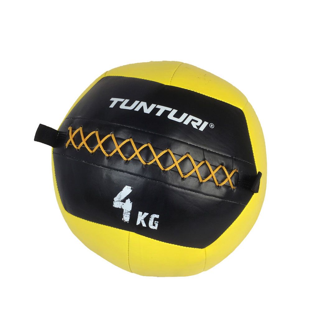Topispall-Tunturi-Wall-Ball-4-kg-kollane