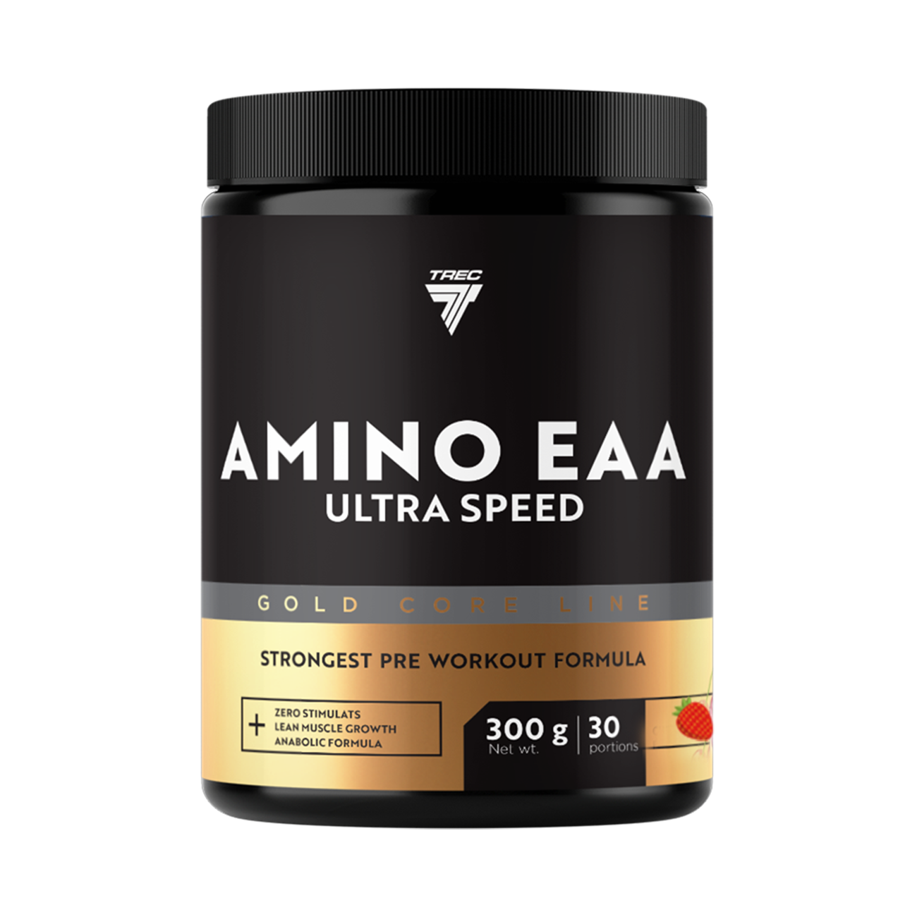 Aminohape-TREC-GOLD-CORE-LINE-AMINO-EAA-HIGH-SPEED-STRAWBERRY-300-g