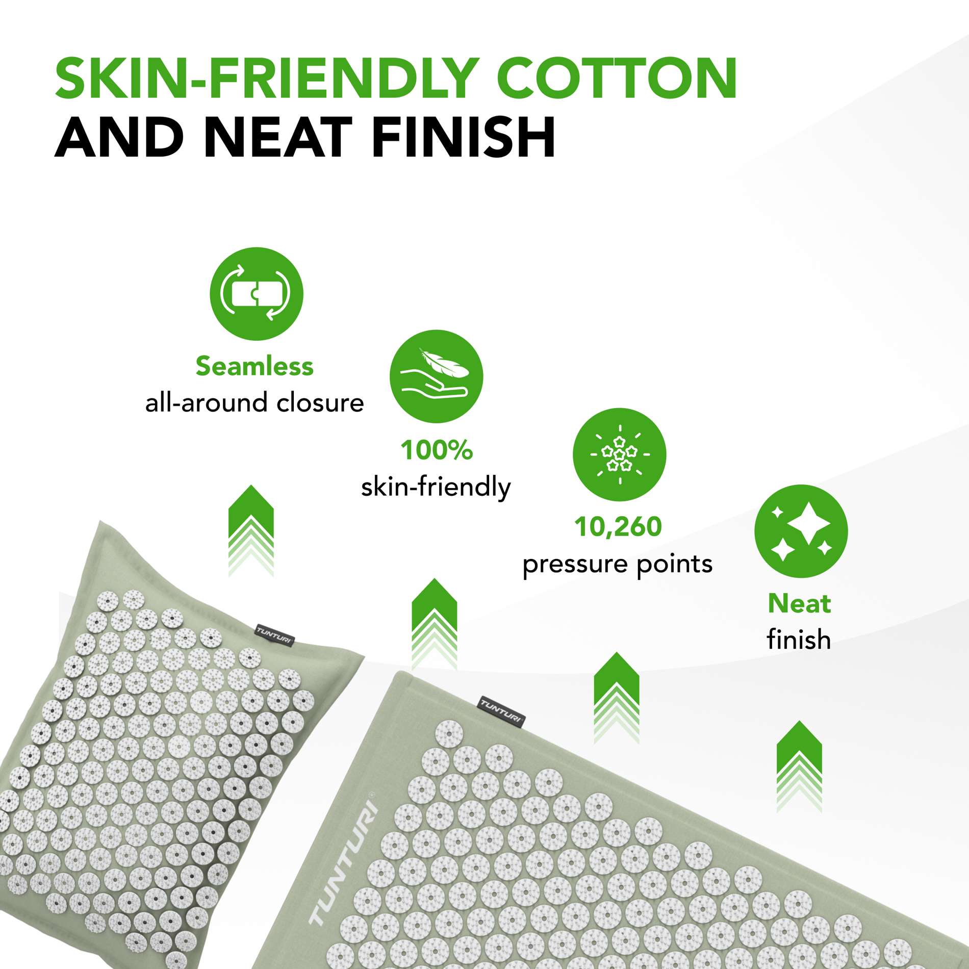 akupunktuurimattjapadi_Tunturi_ProAcupressureMatandPillow-Mint-5