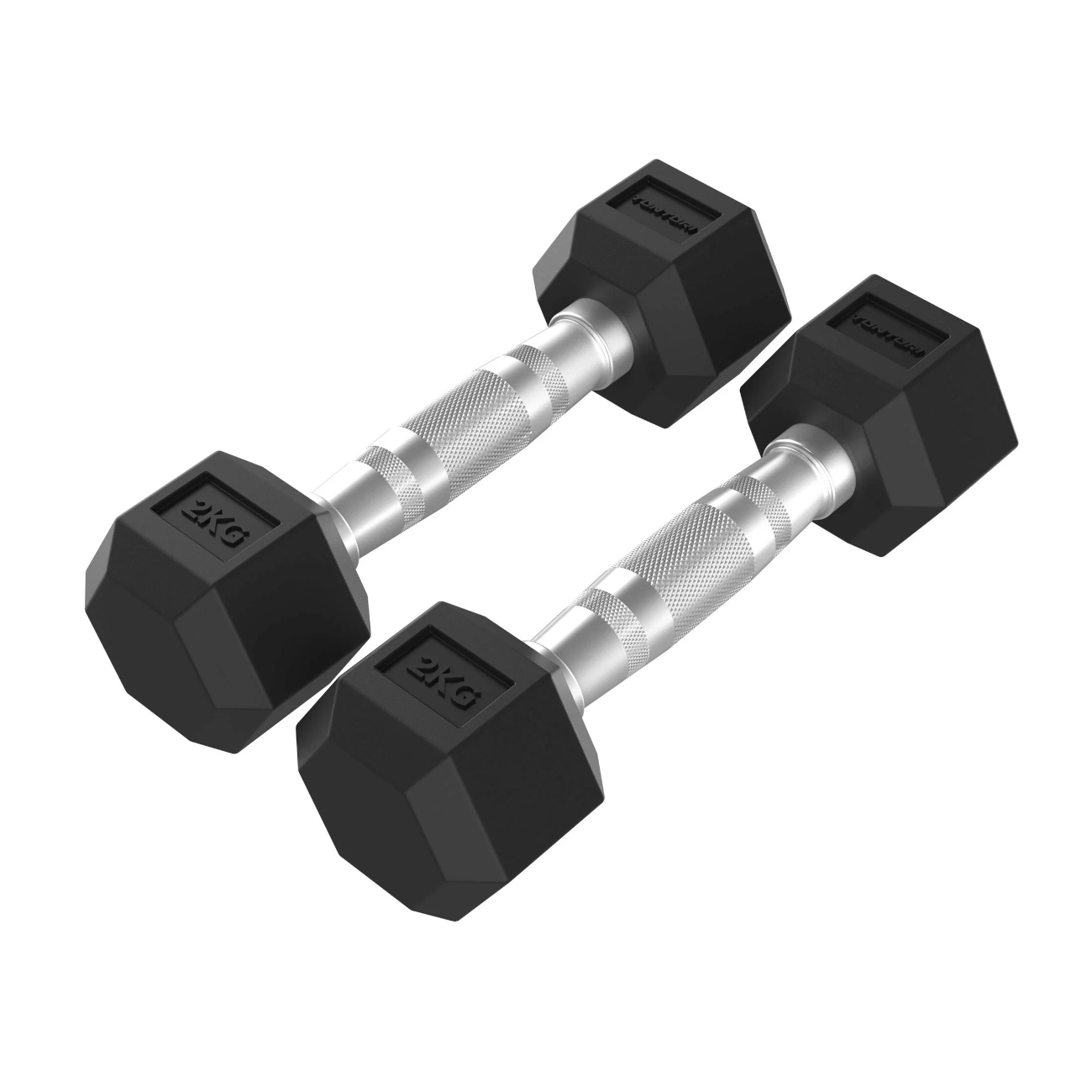 hantlid_Tunturi_PlatinumHexDumbbells_2x2kg