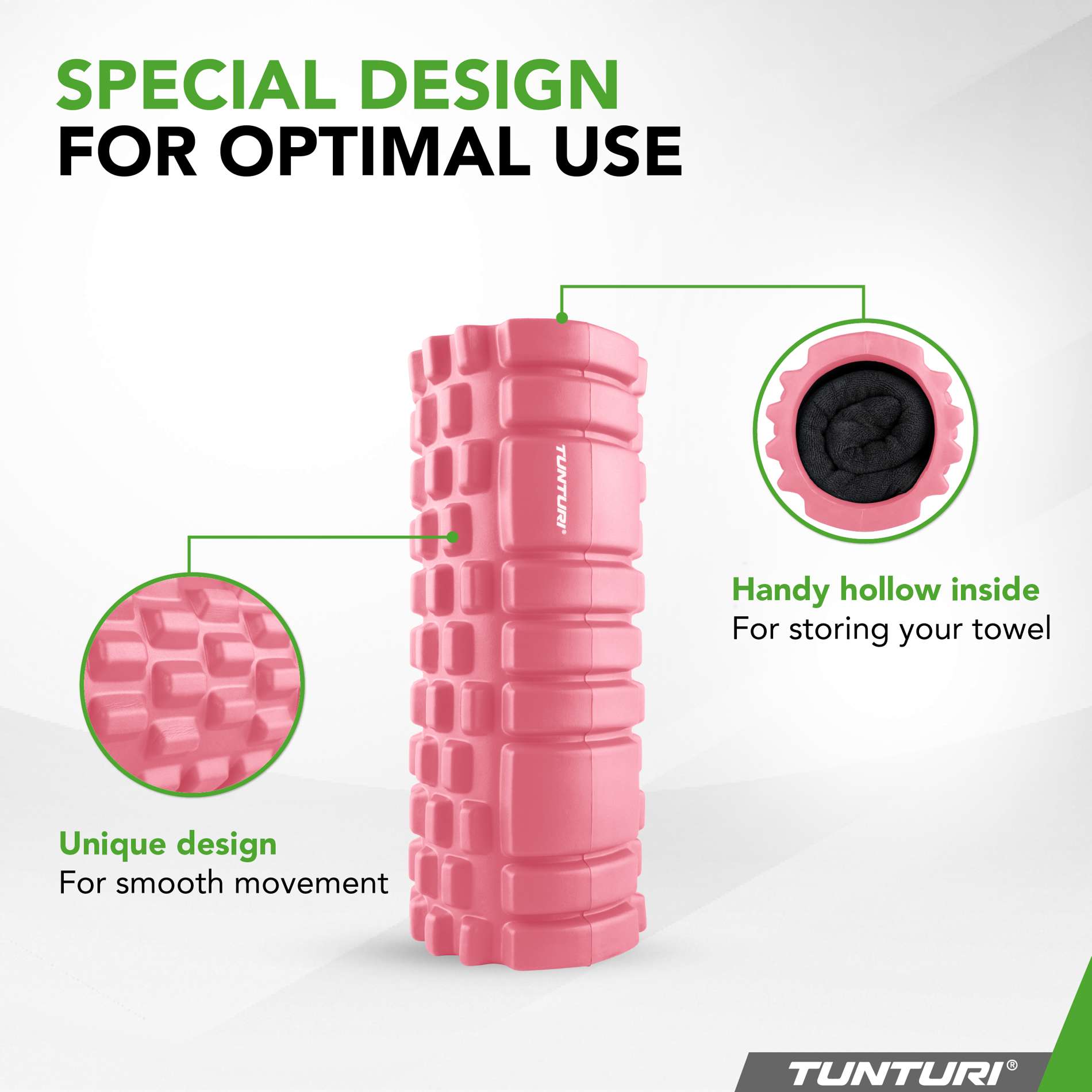 massaazirull_Tunturi_YogaGridFoamRoller-RoseGold-4