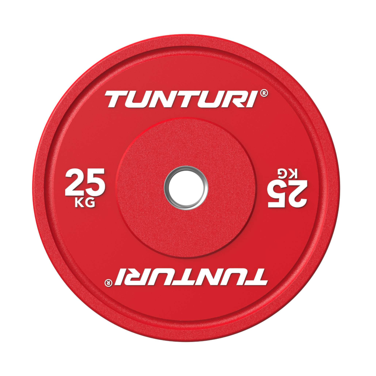 raskusketas_Tunturi_PlatinumBumperBlate-Red-25kg