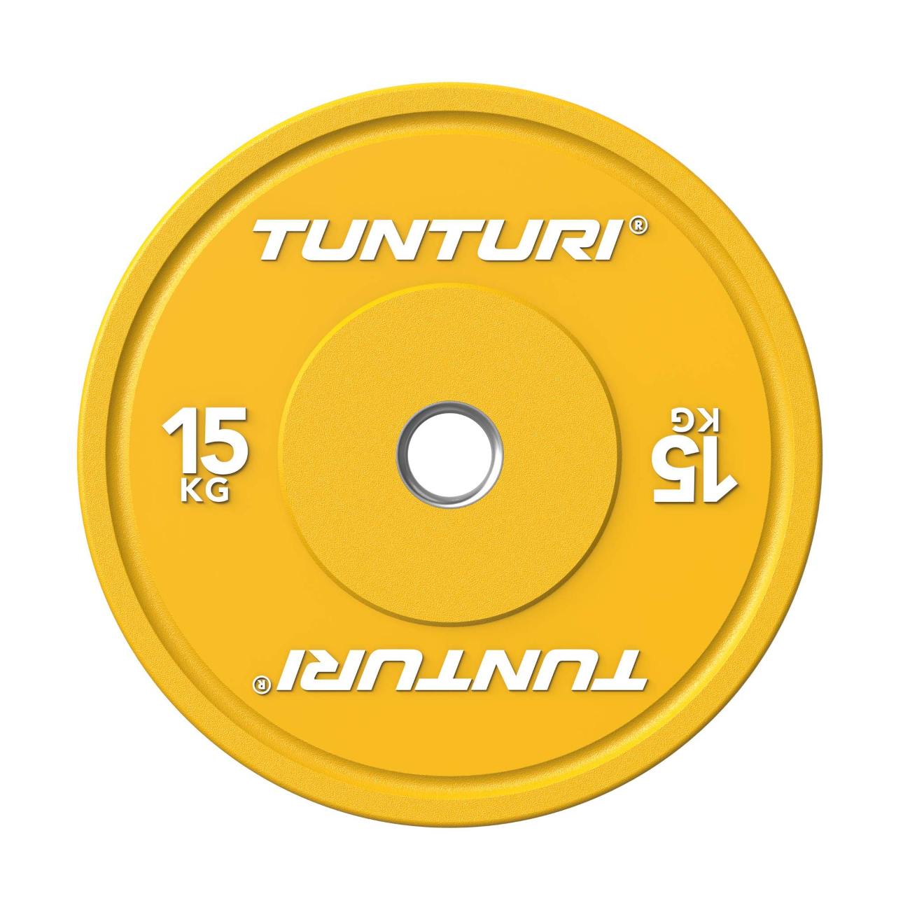 raskusketas_Tunturi_PlatinumBumperBlate-Yellow-15kg