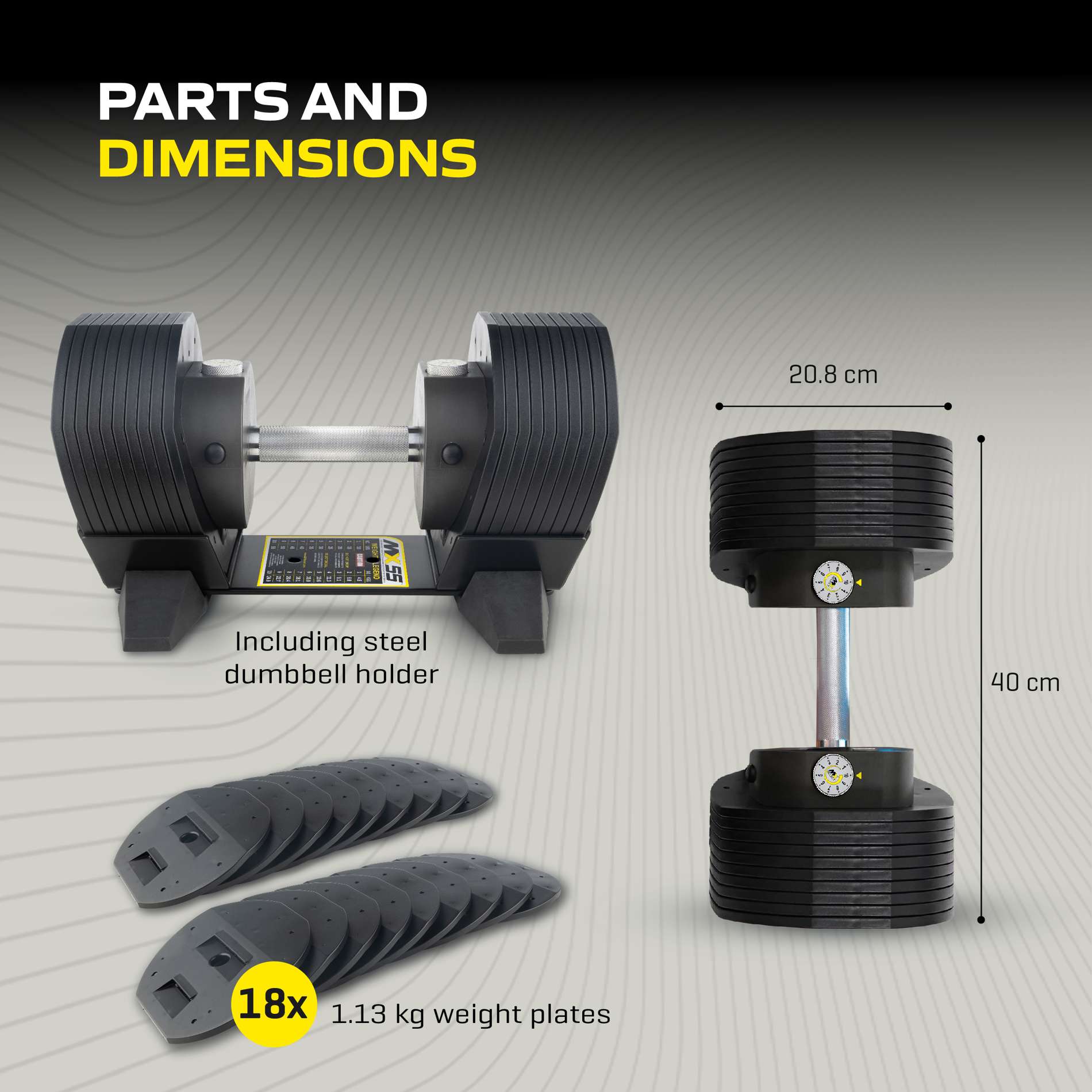 reguleeritavhantel_Tunturi_MX55-knurled-5