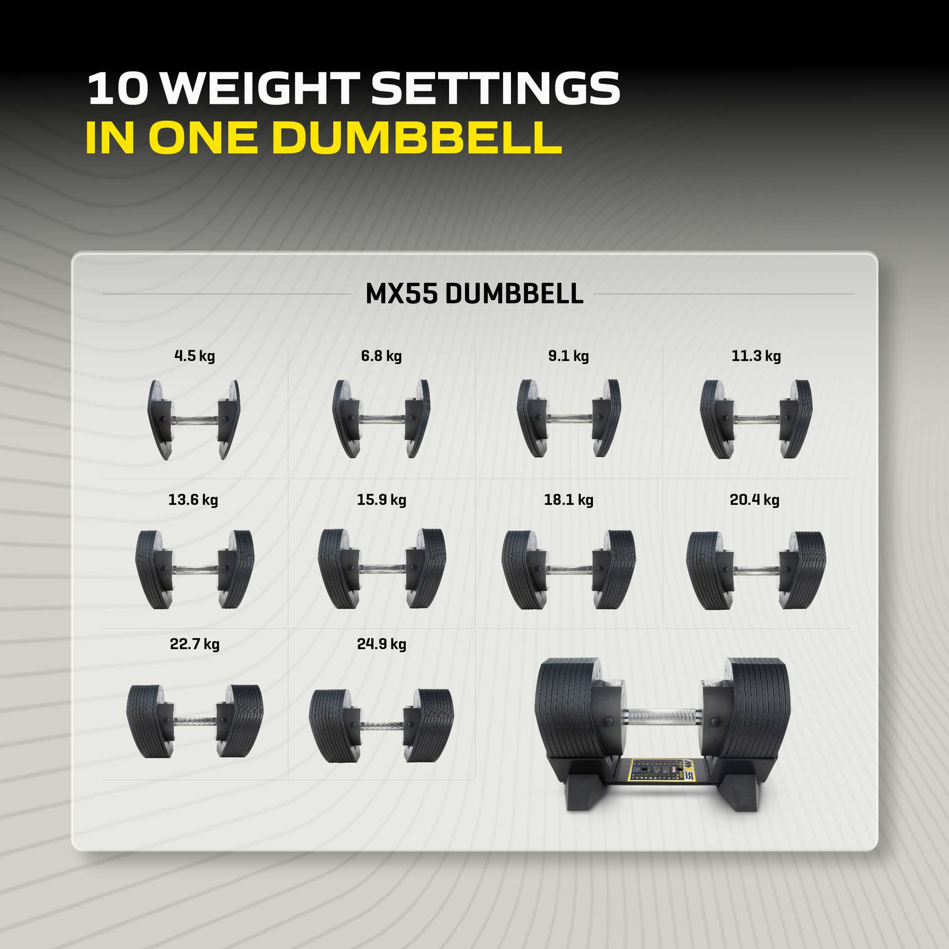 reguleeritavhantel_Tunturi_MX55-knurled-7