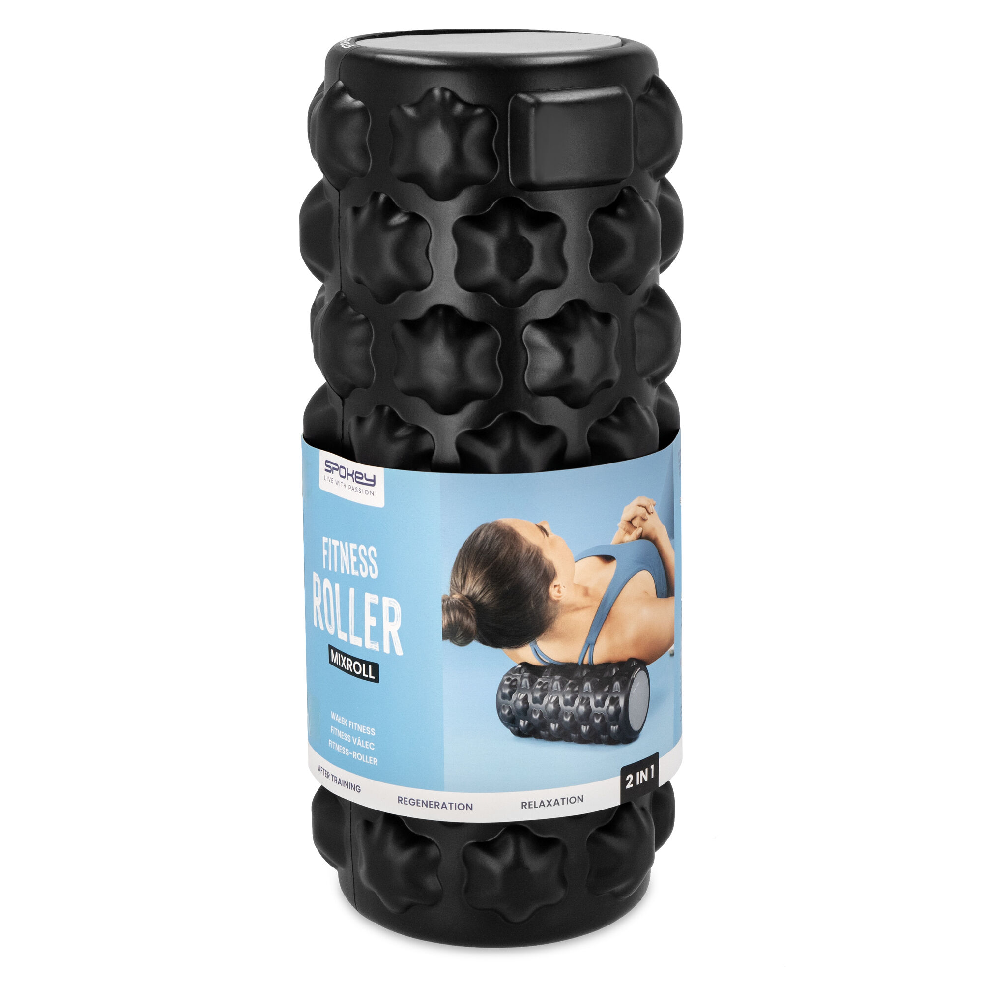 2in1 massaažirull SPOKEY Roll, must - Image 2