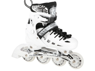 4in1 (rull)uisud NILS EXTREME NH10905 LED In-line Skates/Hockey Ice Skates, M (35-38), White/Black