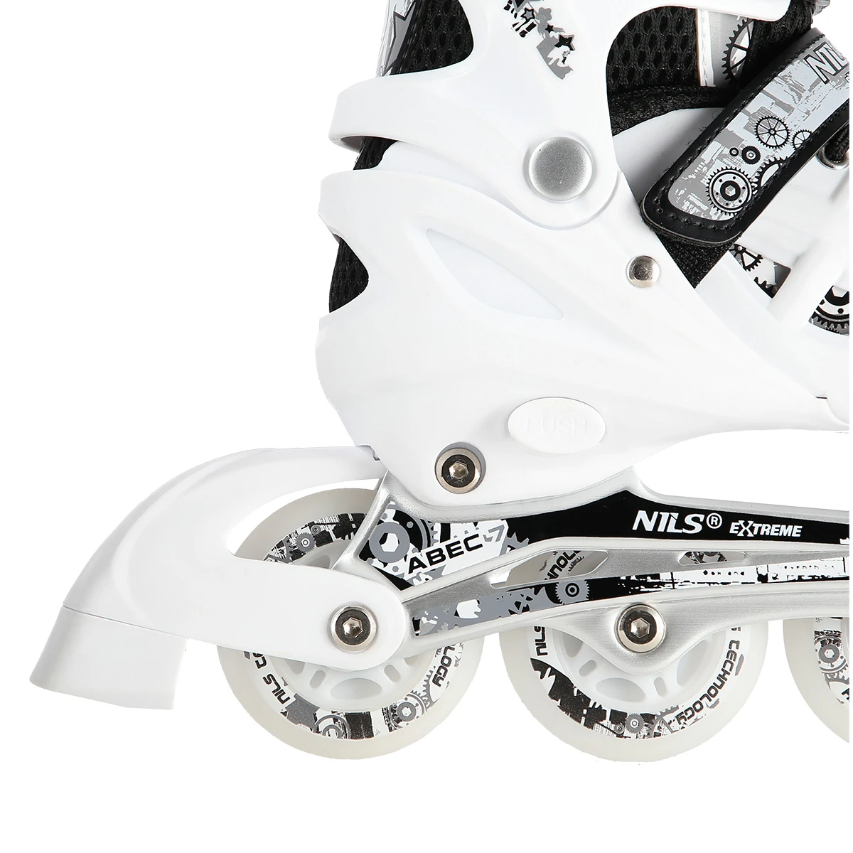 4in1 (rull)uisud NILS EXTREME NH10905 LED In-line Skates/Hockey Ice Skates, S (31-34), White/Black - Image 5