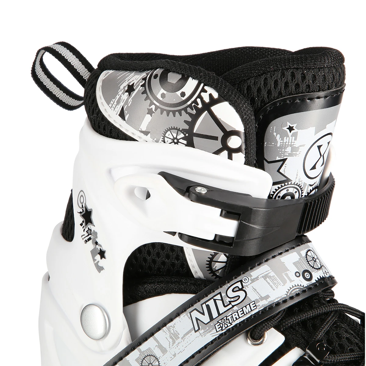 4in1 (rull)uisud NILS EXTREME NH10905 LED In-line Skates/Hockey Ice Skates, S (31-34), White/Black - Image 4