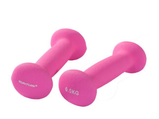Hantlid TUNTURI Neopreen Dumbbells 0.5kg, roosad