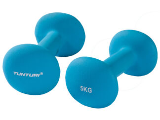 Hantlid TUNTURI Neopreen Dumbbells 5kg, sinised