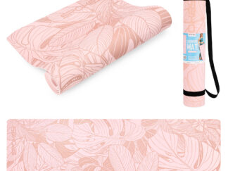 Joogamatt SPOKEY Leaf 0,4 cm, roosa