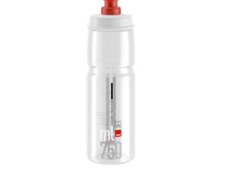 Joogipudel ELITE Jet Clear, Red Logo, 750ml, valge punase logoga