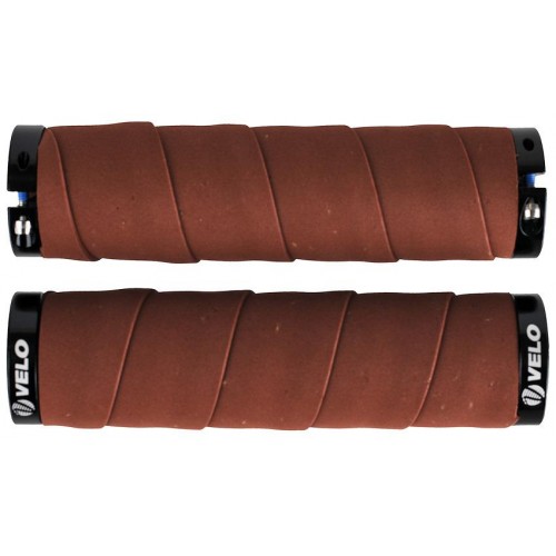 Käepidemed VELO ProX VLG-852AD4 129mm GEL Lock-on, pruunid