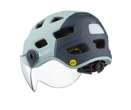 Kiiver CAIRN QUARTZ MIPS Transparent Visor LED USB Matte Eucalyptus Grey (elektrijalgrattale) (L) - Image 2