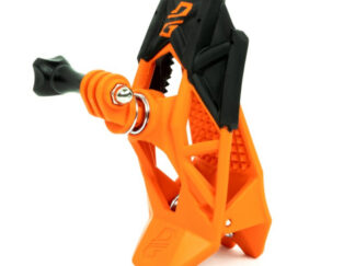 Kiivri lõuakinnitus seikluskaamerale Dango Design (must/oranž)