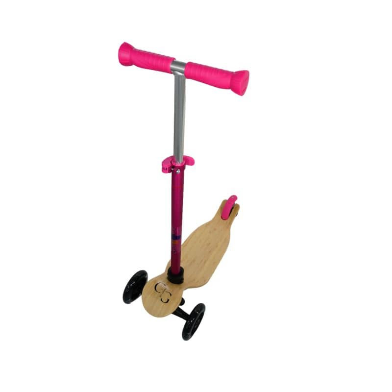 Laste tõukeratas GreenGo Wood Kids Scooter Pink