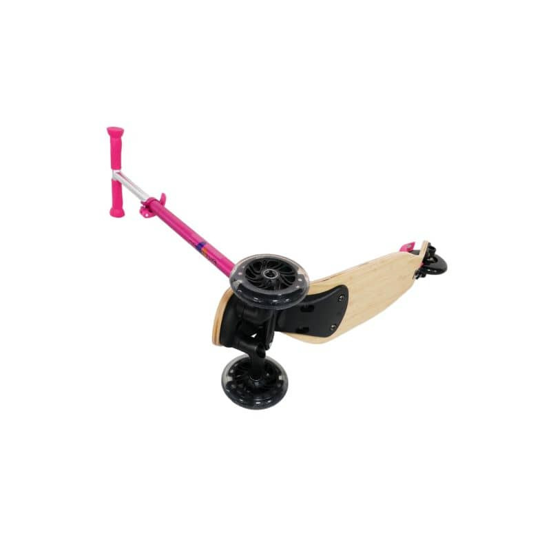 Laste tõukeratas GreenGo Wood Kids Scooter Pink - Image 3