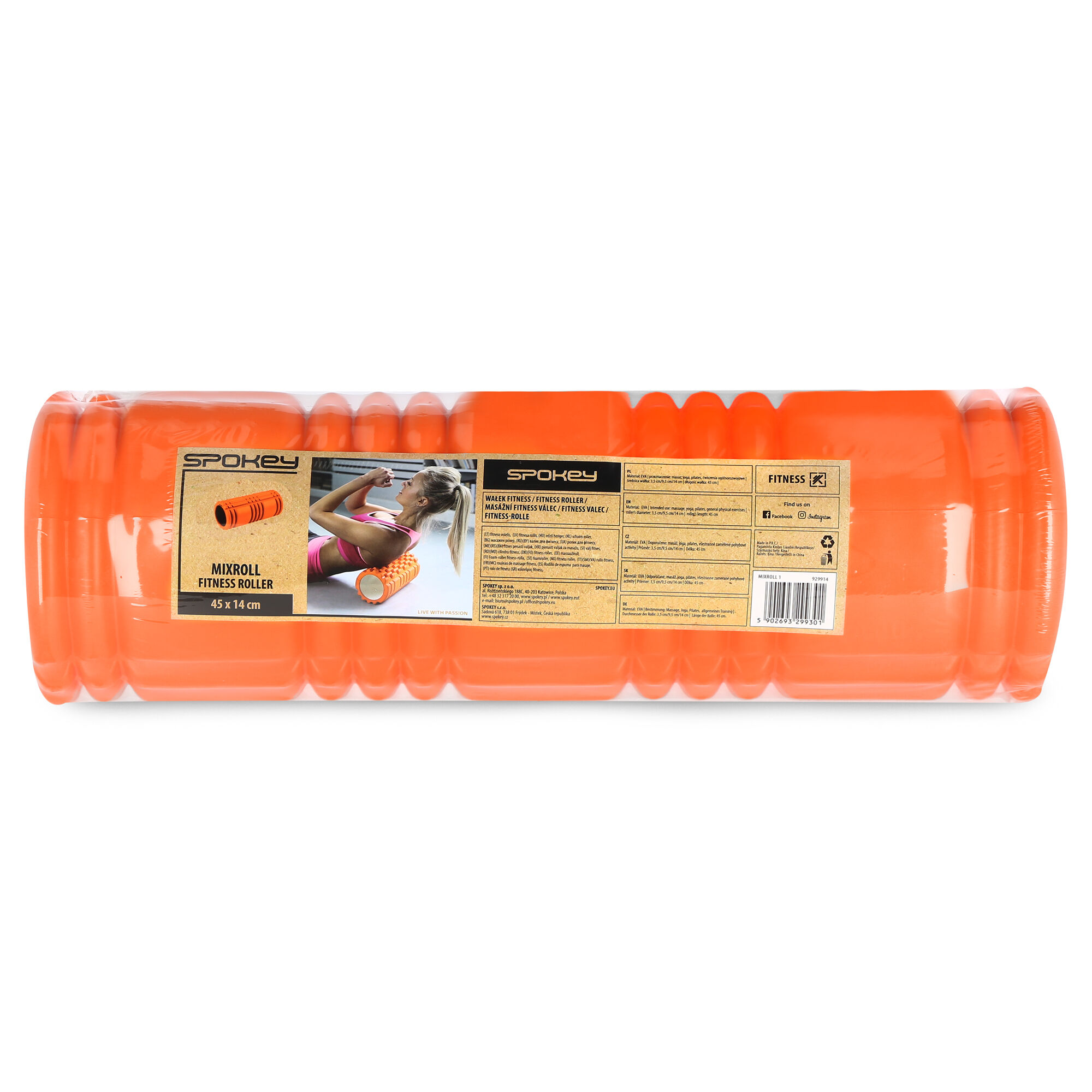Massaažirull SPOKEY Mixroll, 45 cm, oranž - Image 6