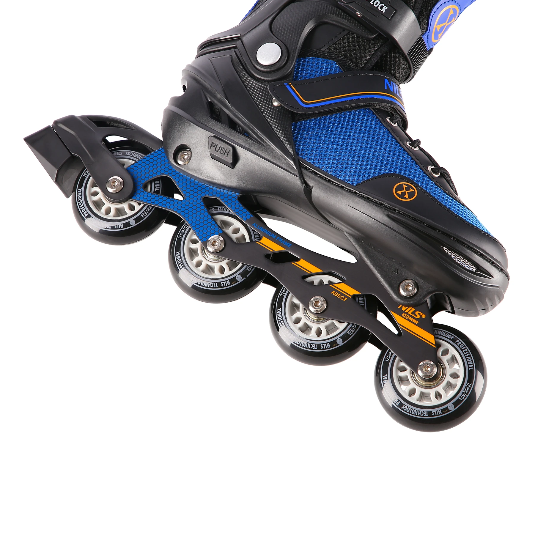 2in1 (rull)uisud NILS EXTREME NH18188 In-line Skates/Hockey Ice Skates, must-sinine-oranž, L (39-43) - Image 3