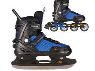 2in1 (rull)uisud NILS EXTREME NH18188 In-line Skates/Hockey Ice Skates, must-sinine-oranž, L (39-43)