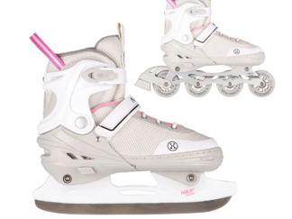 2in1 (rull)uisud NILS EXTREME NH18188 In-line Skates/Hockey Ice Skates, valge-roosa, M (34-38)