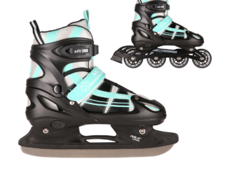 2in1 (rull)uisud NILS EXTREME NH18366A In-line Skates/Hockey Ice Skates, must-roheline