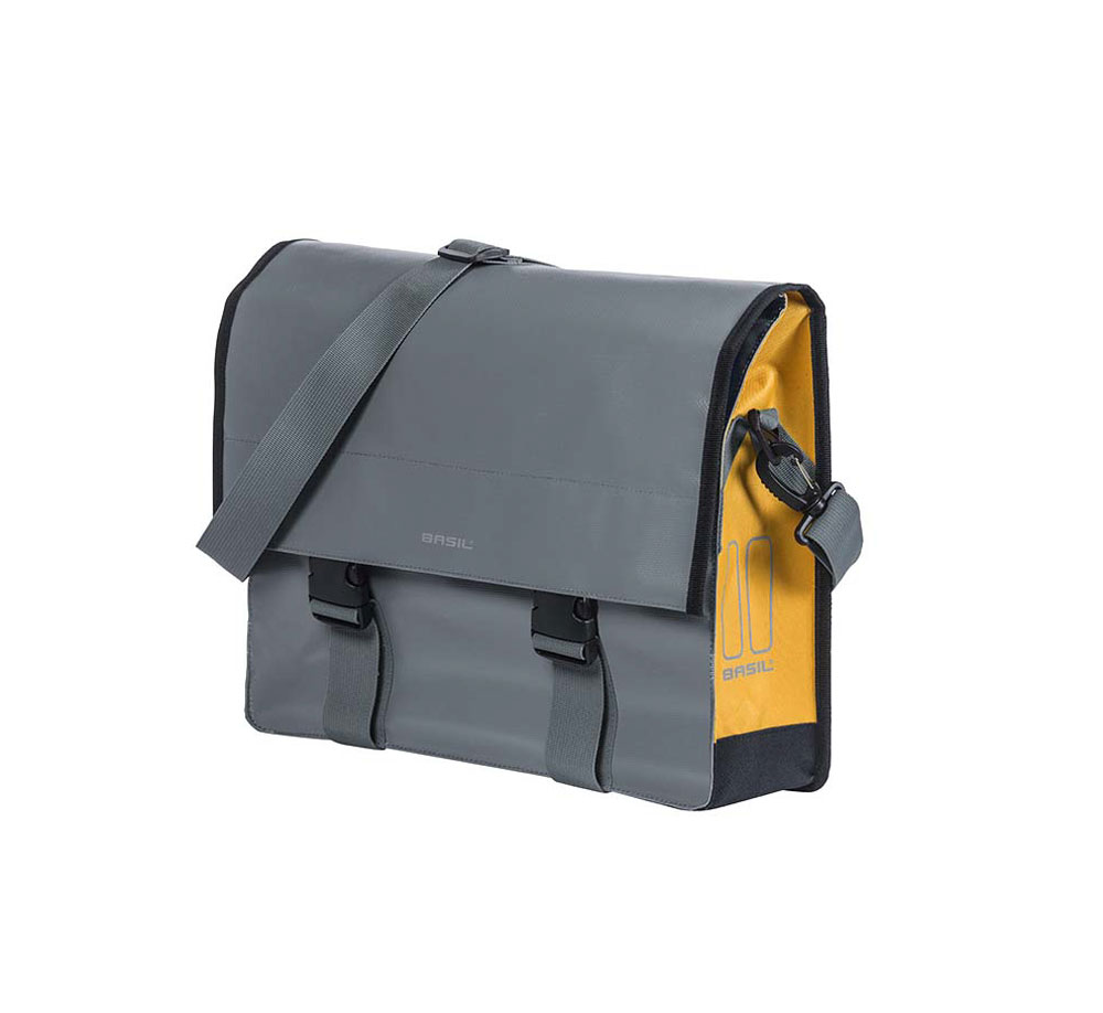 Õlakott pakiraamikinnitusega BASILURBAN LOAD, 15-17 L, õlarihmaga, hall