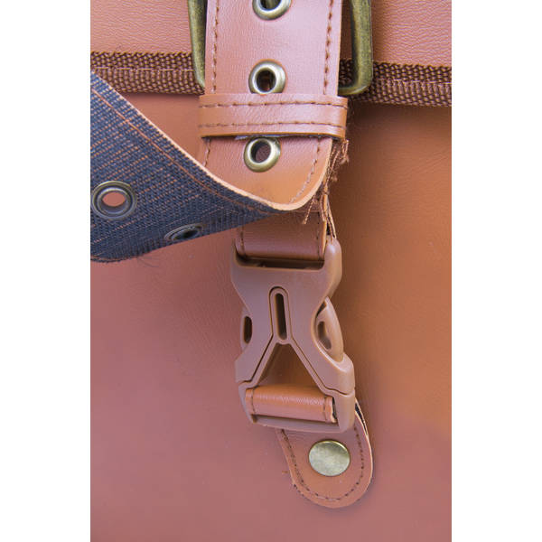 Pakiraamikott M-WAVE Amsterdam Double L, 15 L, kunstnahast, pruun - Image 4