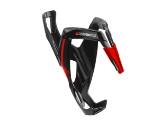 Pudelihoidja ELITE Bottle Cage Custom Race+, Black Glossy Red GR