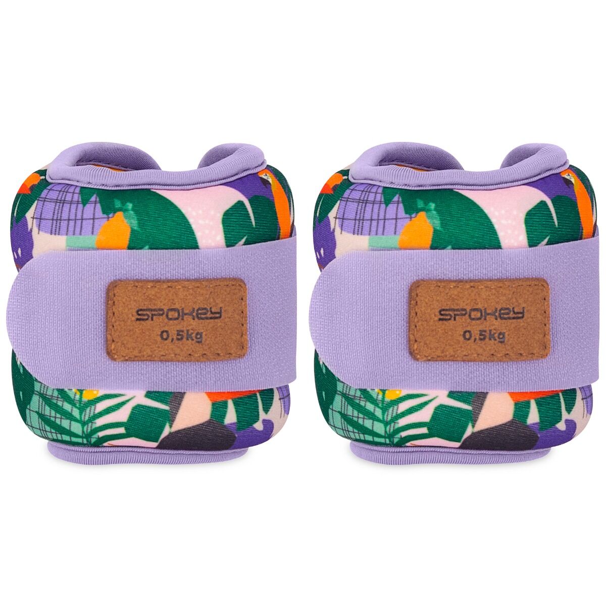 Randme- ja pahkluuraskused SPOKEY Home Jungle 2x0.5 kg, lilla-kirju