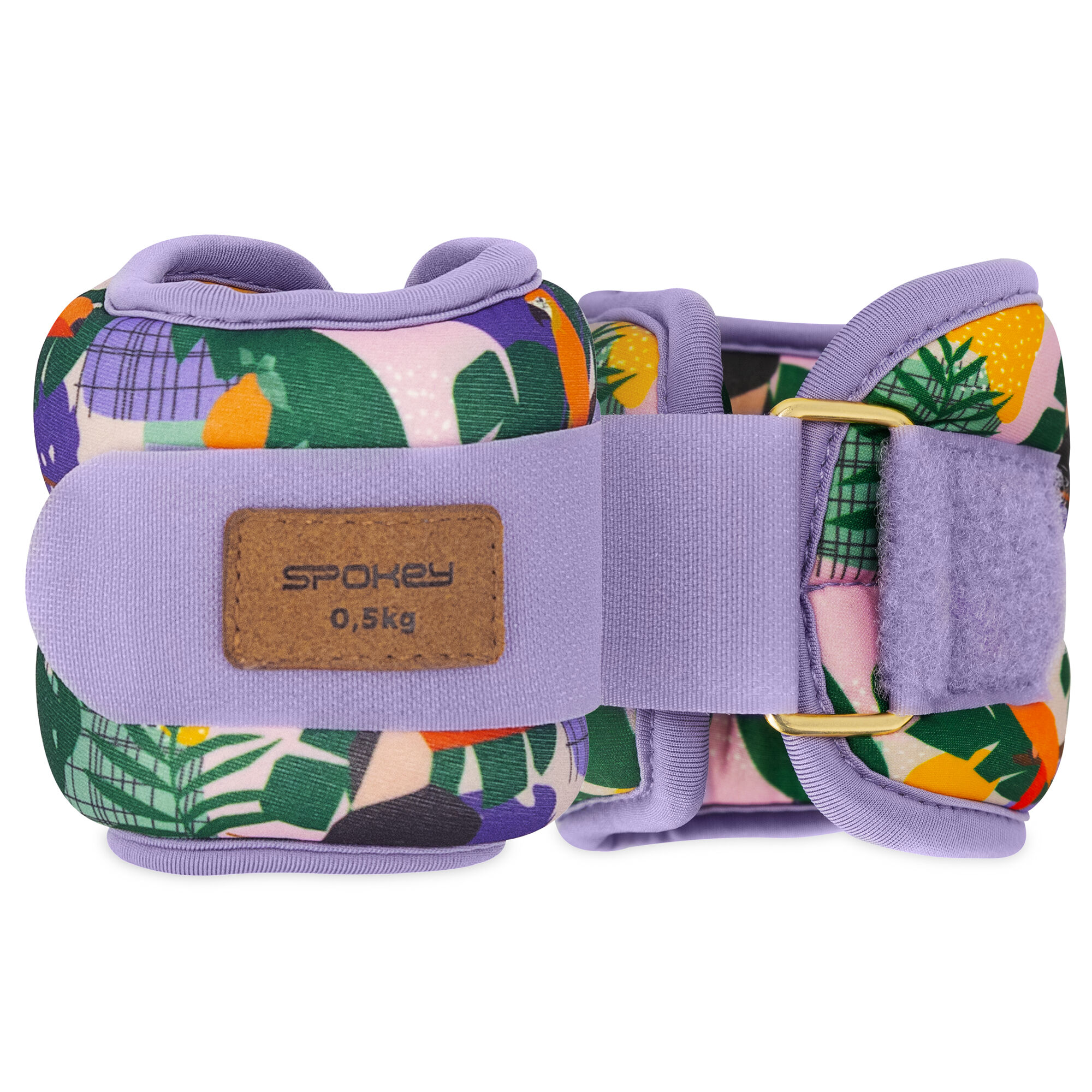 Randme- ja pahkluuraskused SPOKEY Home Jungle 2x0.5 kg, lilla-kirju - Image 3