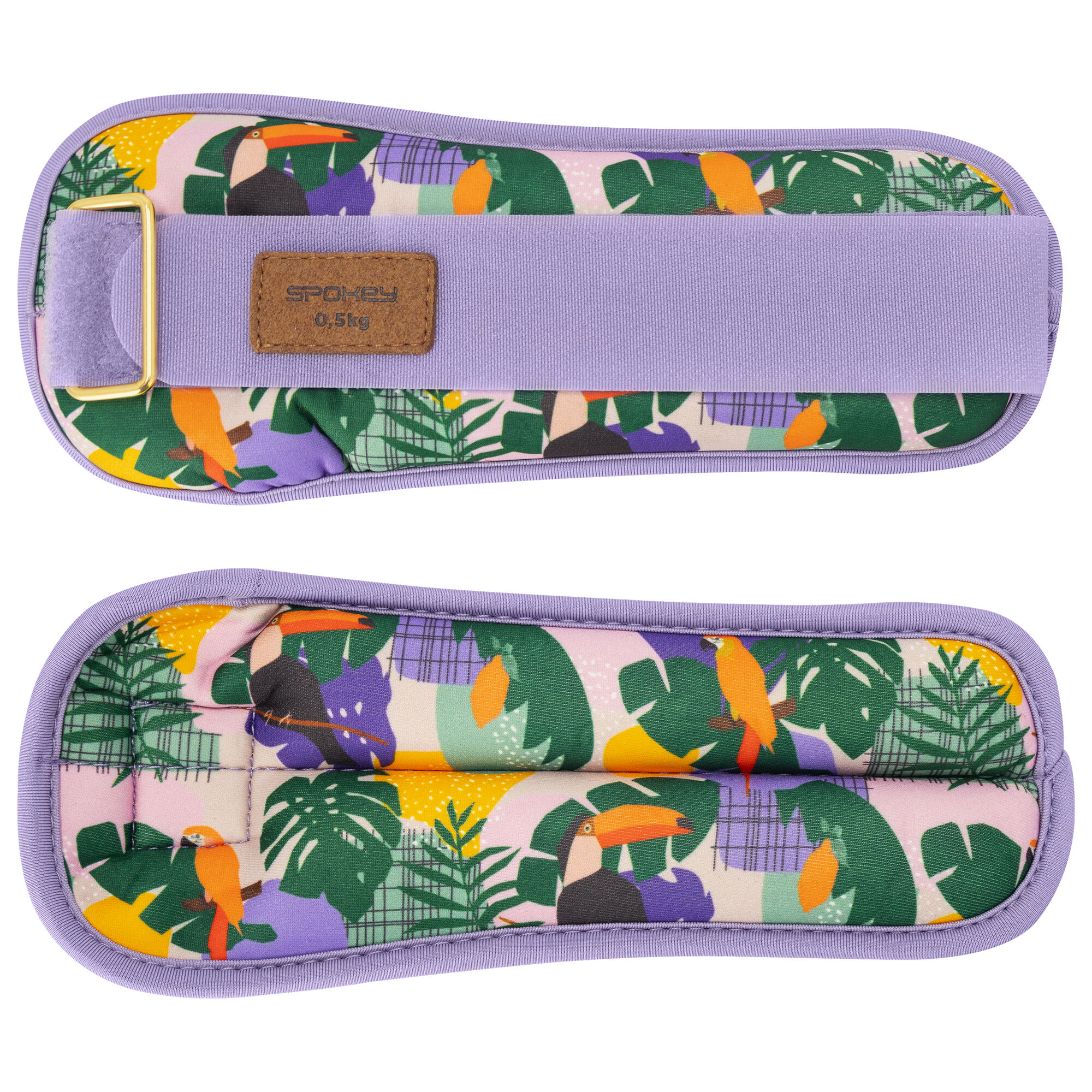 Randme- ja pahkluuraskused SPOKEY Home Jungle 2x0.5 kg, lilla-kirju - Image 4