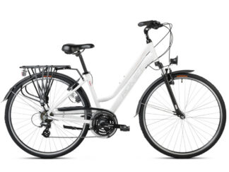 Naiste jalgratas ROMET Gazela 0, valge-roosa (L)