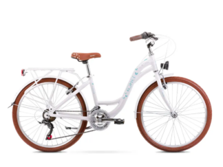 Tüdrukute jalgratas ROMET Panda 1, valge-sinine