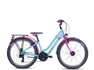 Noorte jalgratas S´COOL chiX Twin, 24" sinine/roosa