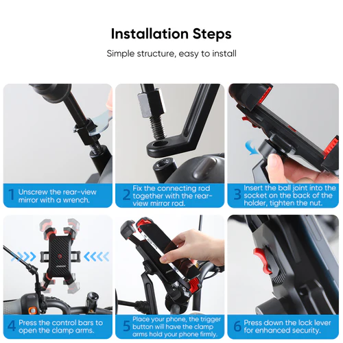 Telefonihoidik jalgrattale JOYROOM JR-ZS288, must - Image 4