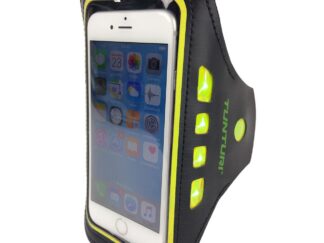 Telefonihoidja käe ümber TUNTURI LED Telephone Sport Armband, kollane