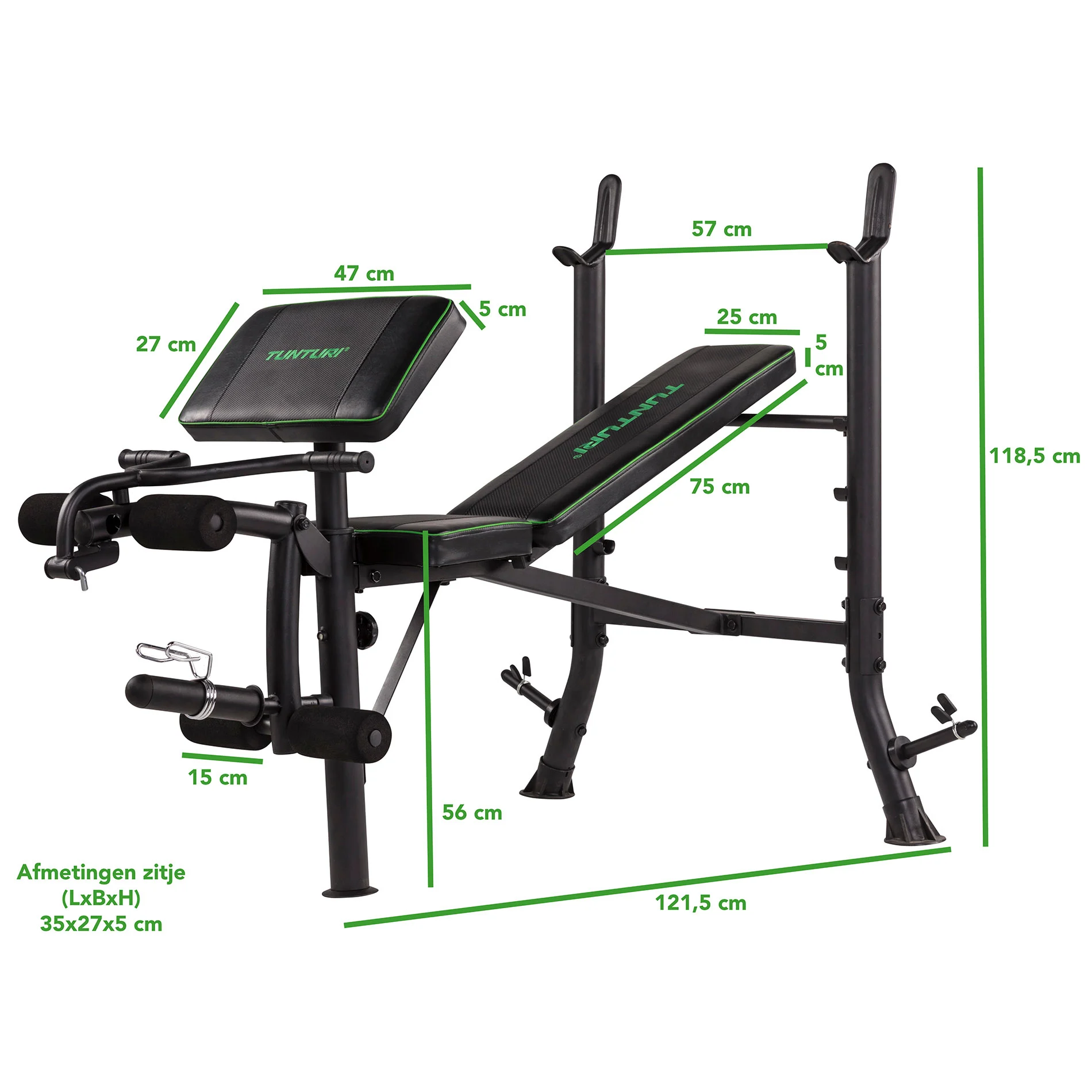 Tõstepink TUNTURI WB40 Compact Width Weight Bench - Image 5