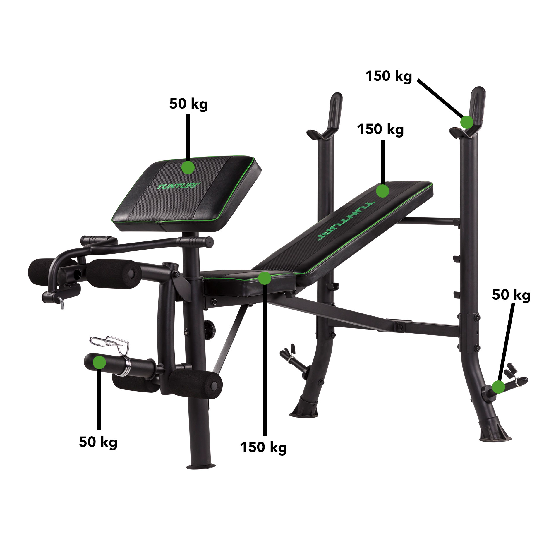 Tõstepink TUNTURI WB40 Compact Width Weight Bench - Image 4