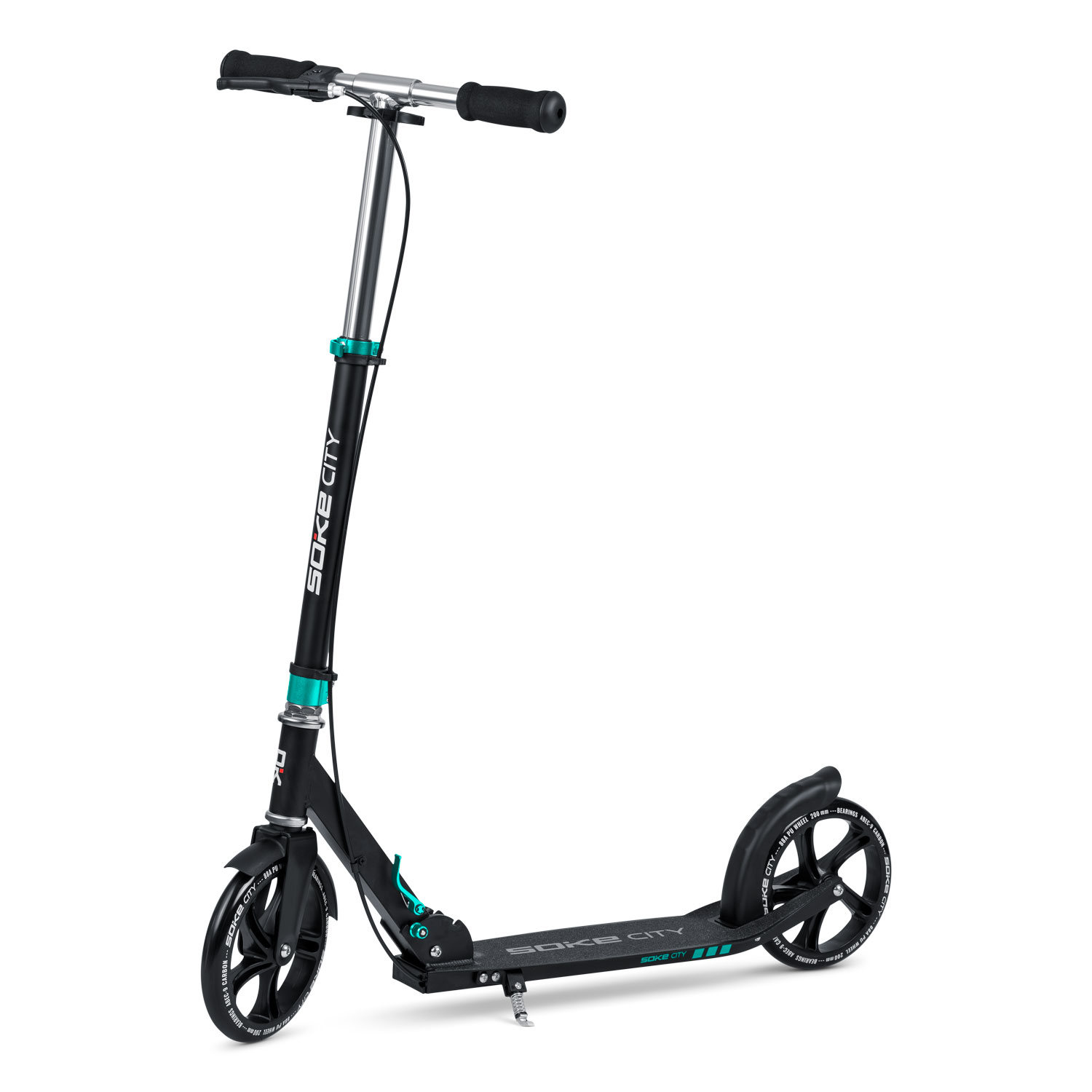 Tõukeratas SOKE City, must-türkiis