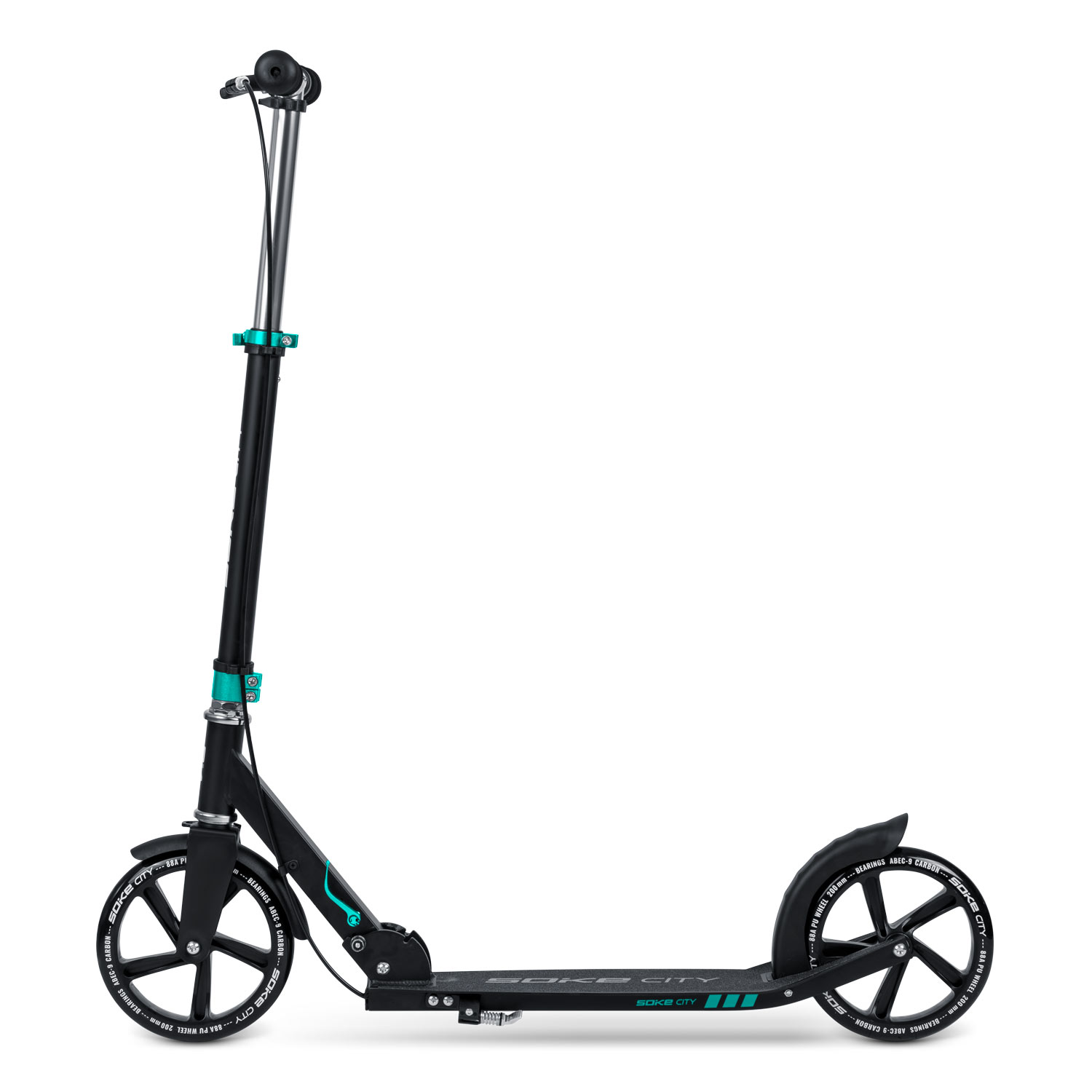 Tõukeratas SOKE City, must-türkiis - Image 3