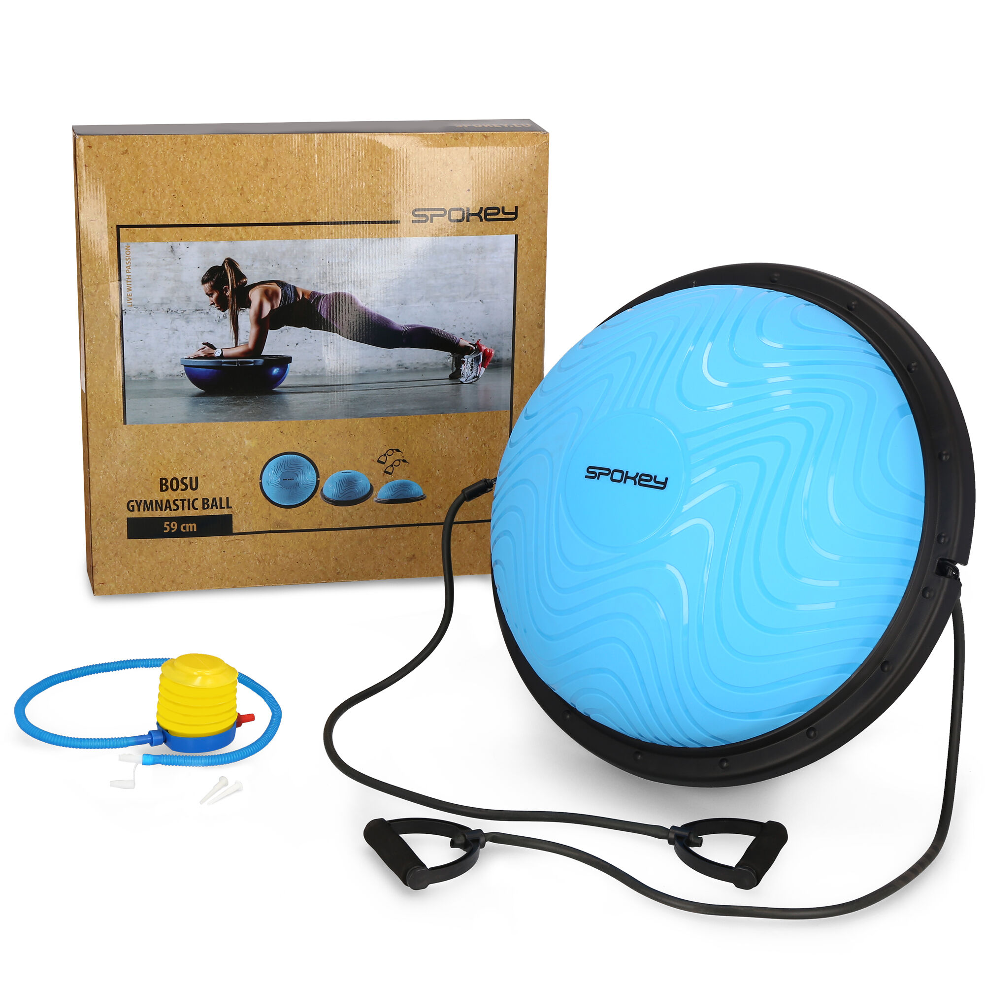 Treeningkummidega tasakaalupadi SPOKEY Standi, sinine - Image 12