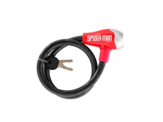 Trosslukk Spiderman 65cm, must-punane