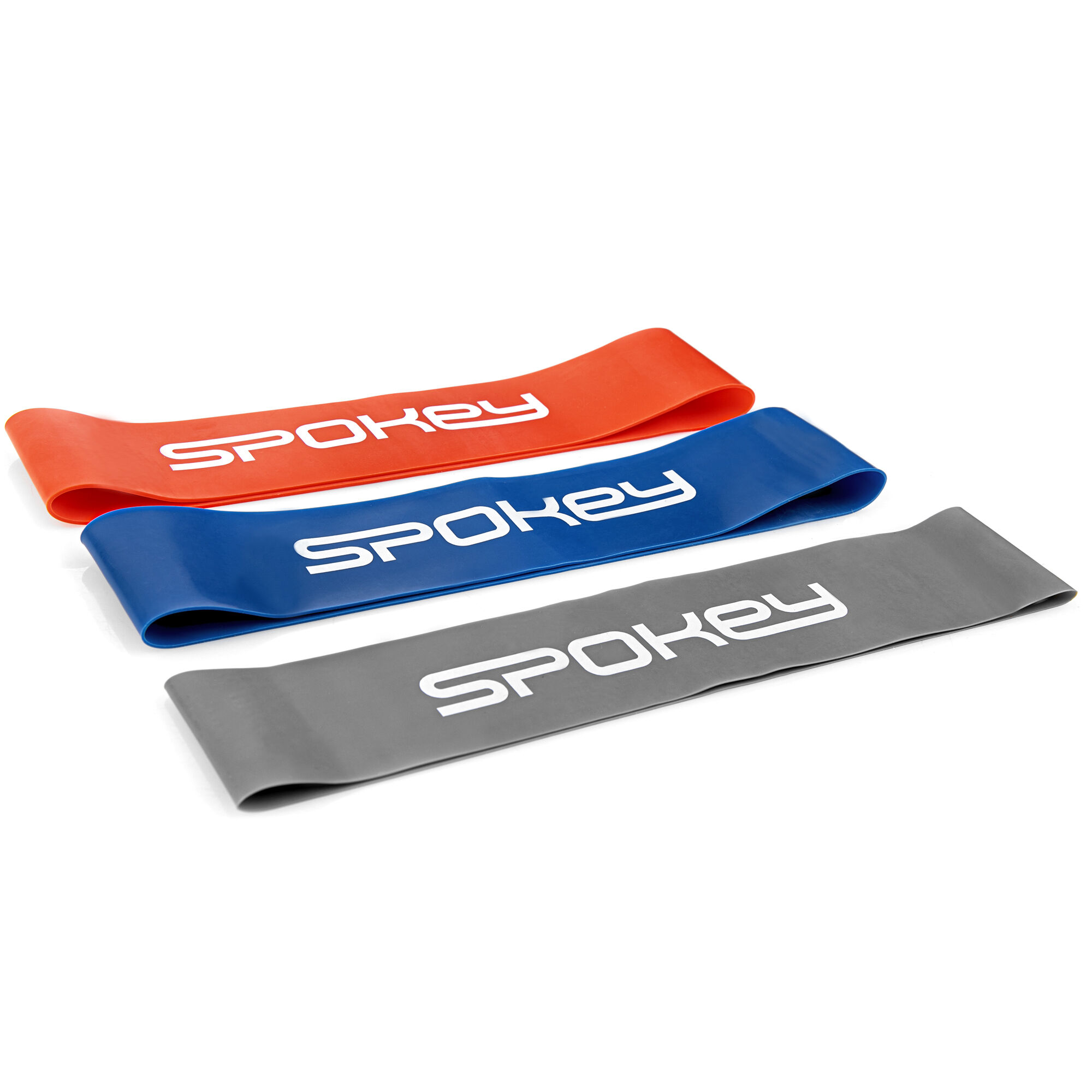 Võimlemiskummide komplekt SPOKEY Flex Set (3 tk) oranž-sinine-hall - Image 4