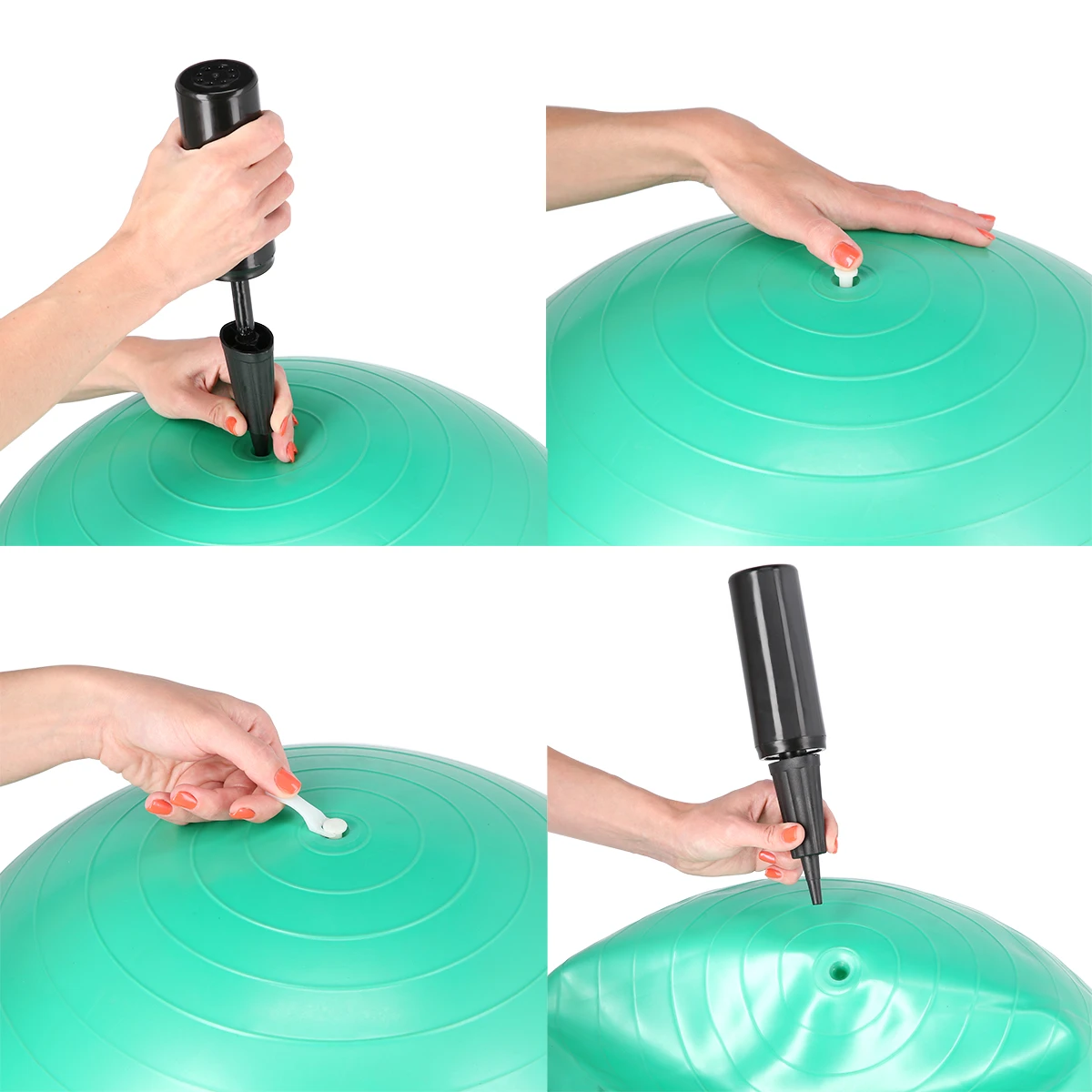 Võimlemispall HMS YB01N Gym Ball 75 cm, must - Image 5